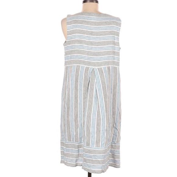 J.Jill Love Linen Sleeveless Stripe Shift Dress, great 4 beach &weekends! Sz Med - Picture 3 of 4